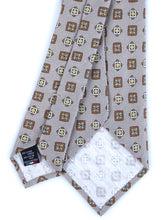 GIUSY unlined tailored beige tie in linen/silk